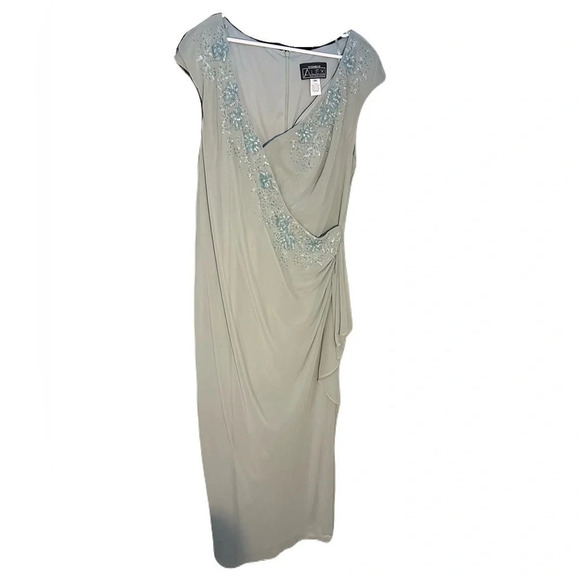 Alex Evenings V-Neck Embellished Long Dress Size 16 - Picture 1 of 5